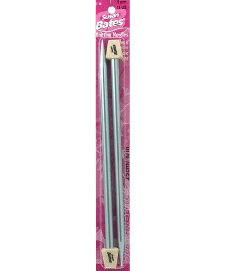 Susan Bates 10 Single Point Size 13 Silvalume Knitting Needle Set