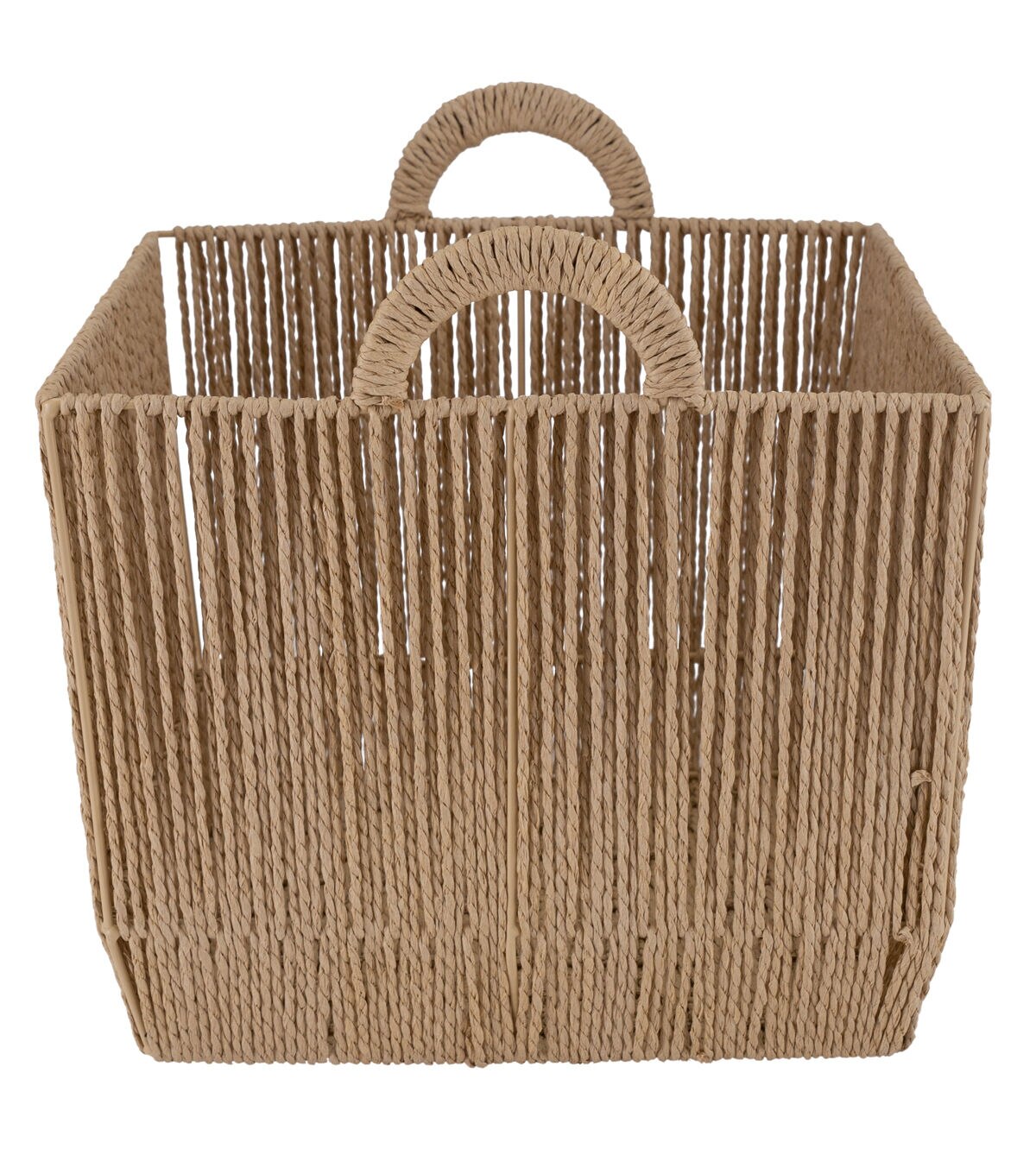 Simplify 12 x 10 Dutch Weave Storage Basket With Round Handles