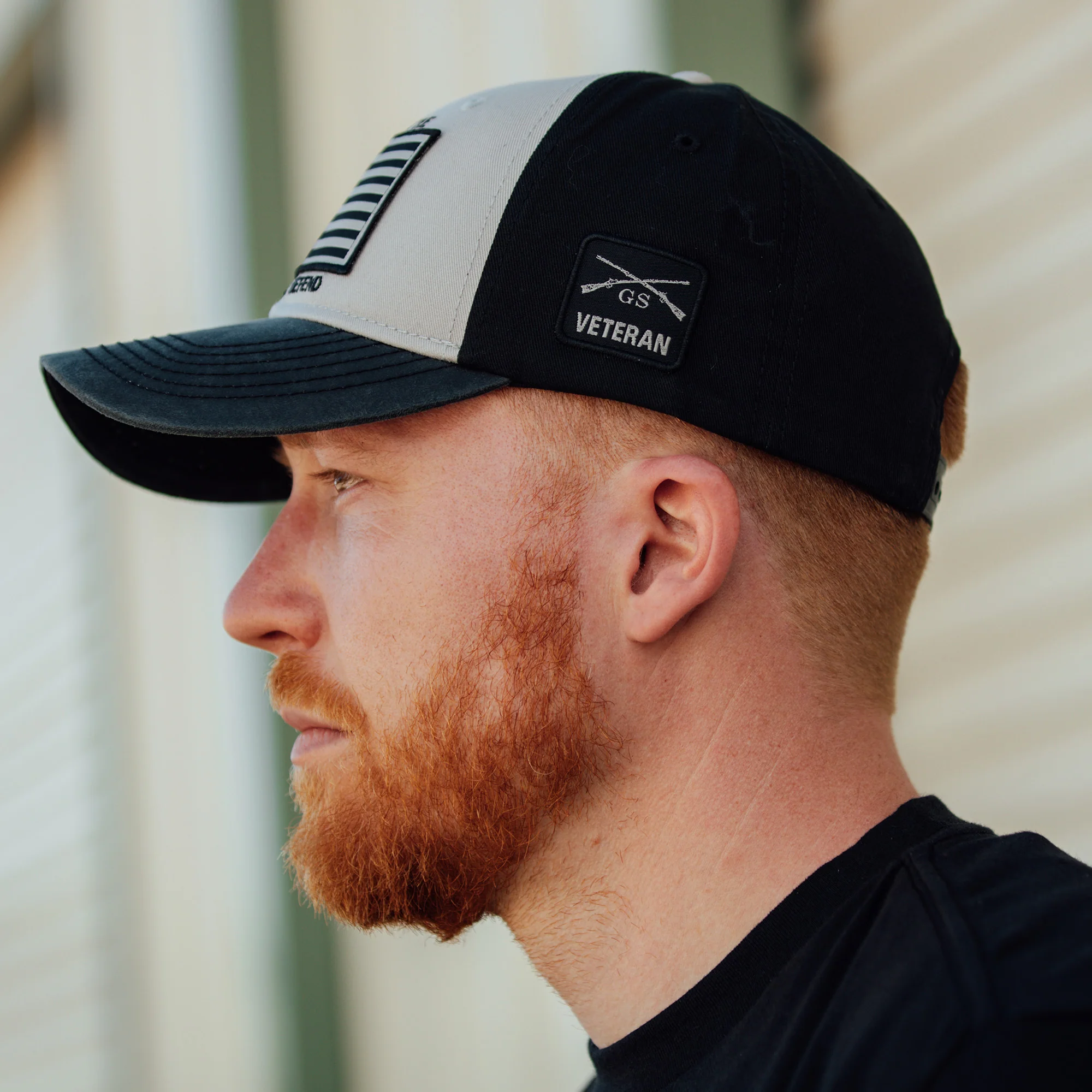 Veteran Flag Hat - Gray