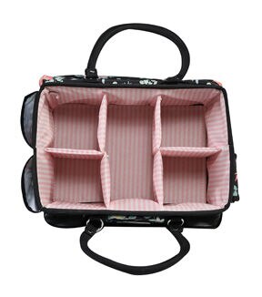 Everything Mary 13 Black Floral Collapsible Deluxe Store & Tote