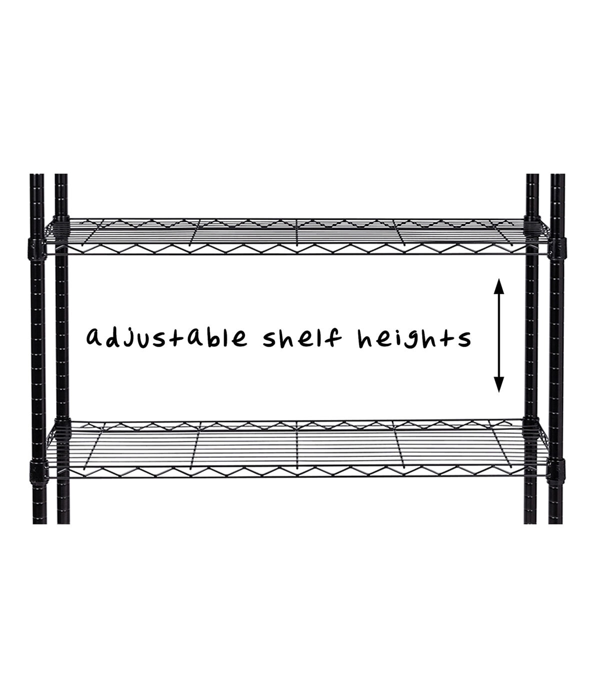 Honey Can Do 36 x 54 Heavy Duty 4 Tier Adjustable Shelving Unit 250lbs