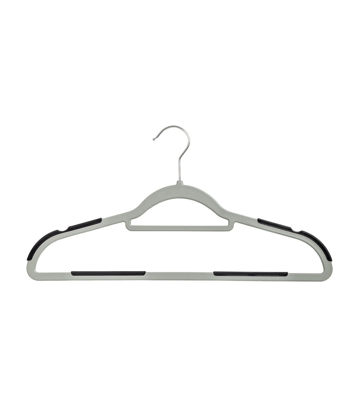 Honey Can Do 18 x 9.5 Plastic Hangers With No Slip Rubber Grip 15pk