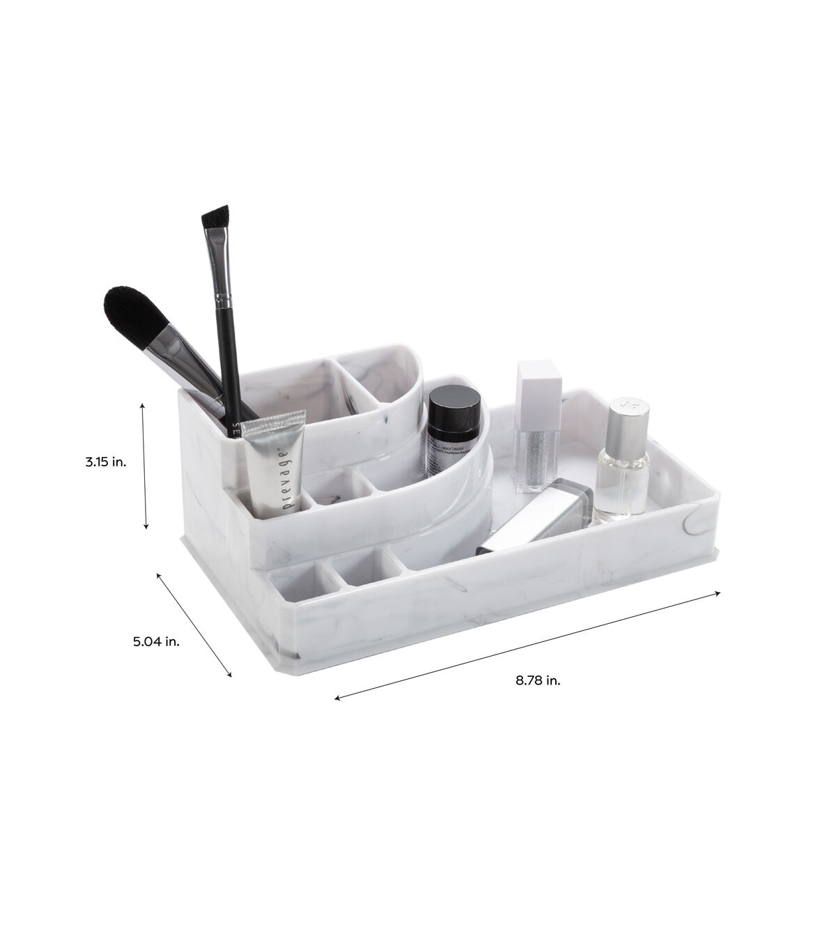 Simplify 9 Marble 8 Section Cosmetic & Jewelry Holder