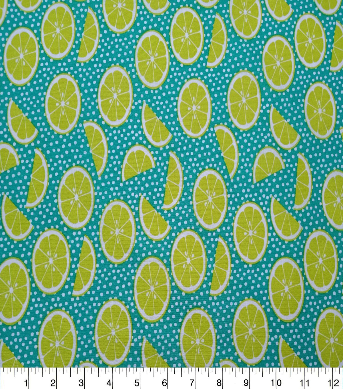 Limes & Dots on Green Quilt Cotton Fabric by Quilter's Showcase