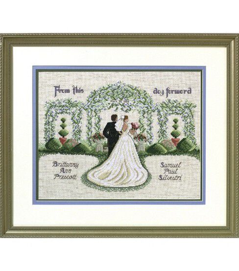 Janlynn 14 x 11 From This Day Forward Counted Cross Stitch Kit