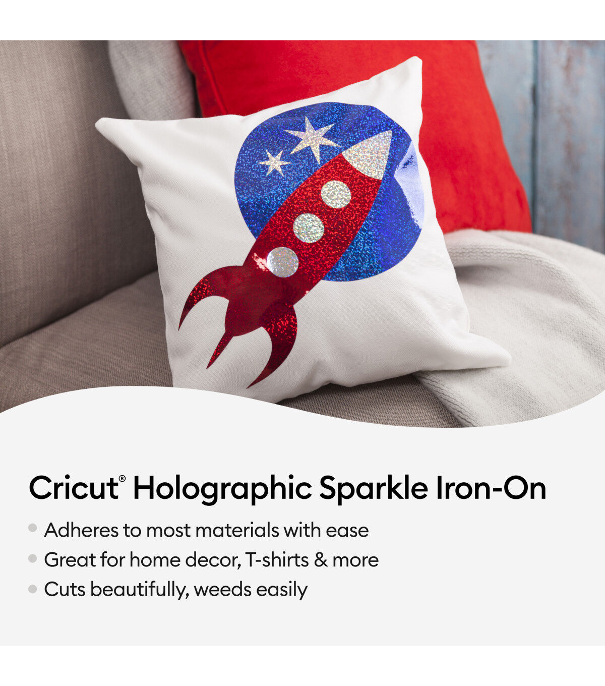 Cricut 12 x 12 Holographic Sparkle Ultimate Iron On Samplers 6ct