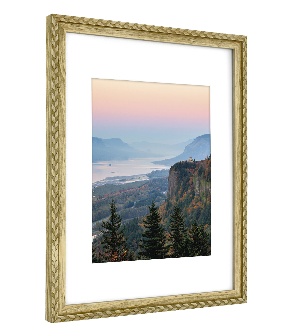 11 x 14 Matted To 8 x 10 Gold Braided Portrait Frame by Hudson 43