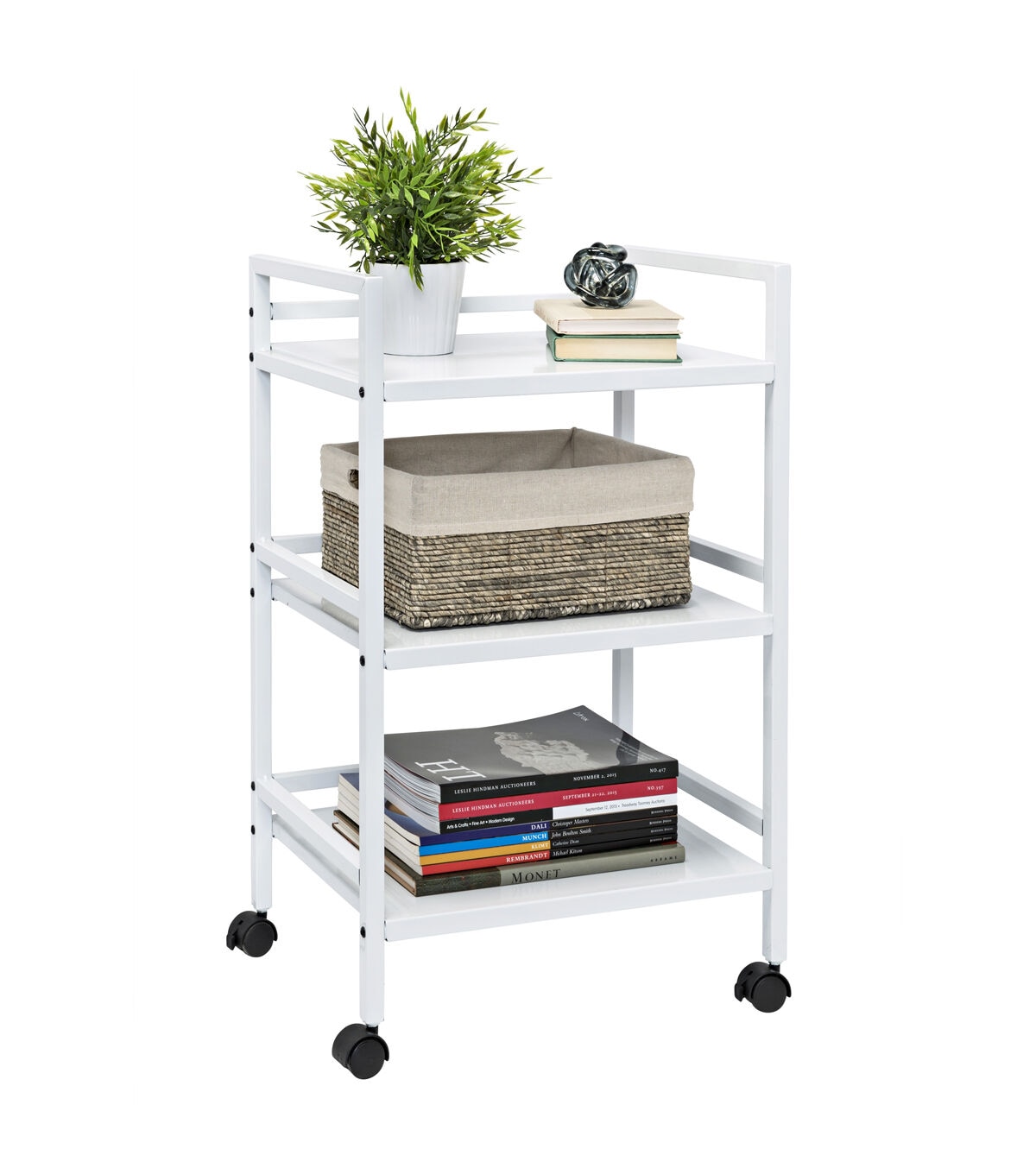 Honey Can Do 31 White Metal Multi Purpose Rolling Cart 30lbs