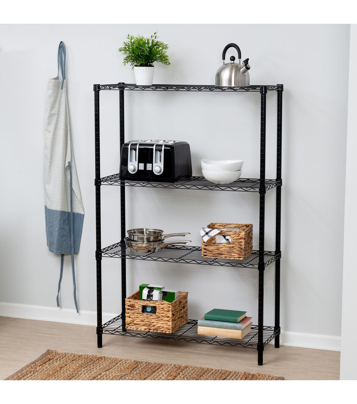 Honey Can Do 36 x 54 Heavy Duty 4 Tier Adjustable Shelving Unit 250lbs