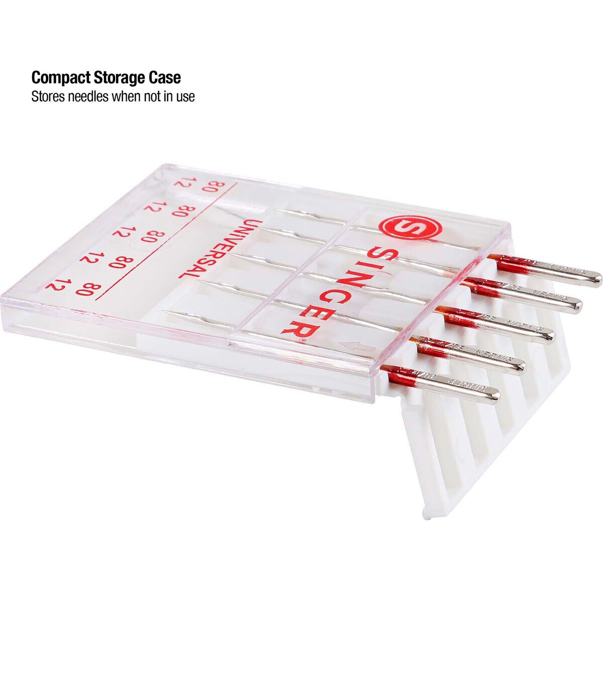SINGER 80/12 Universal Regular Point Sewing Machine Needles 5pk