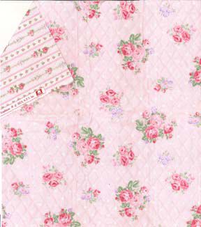 Fabric Traditions Pink Feminine Floral Double Face Quilted Cotton Fabric