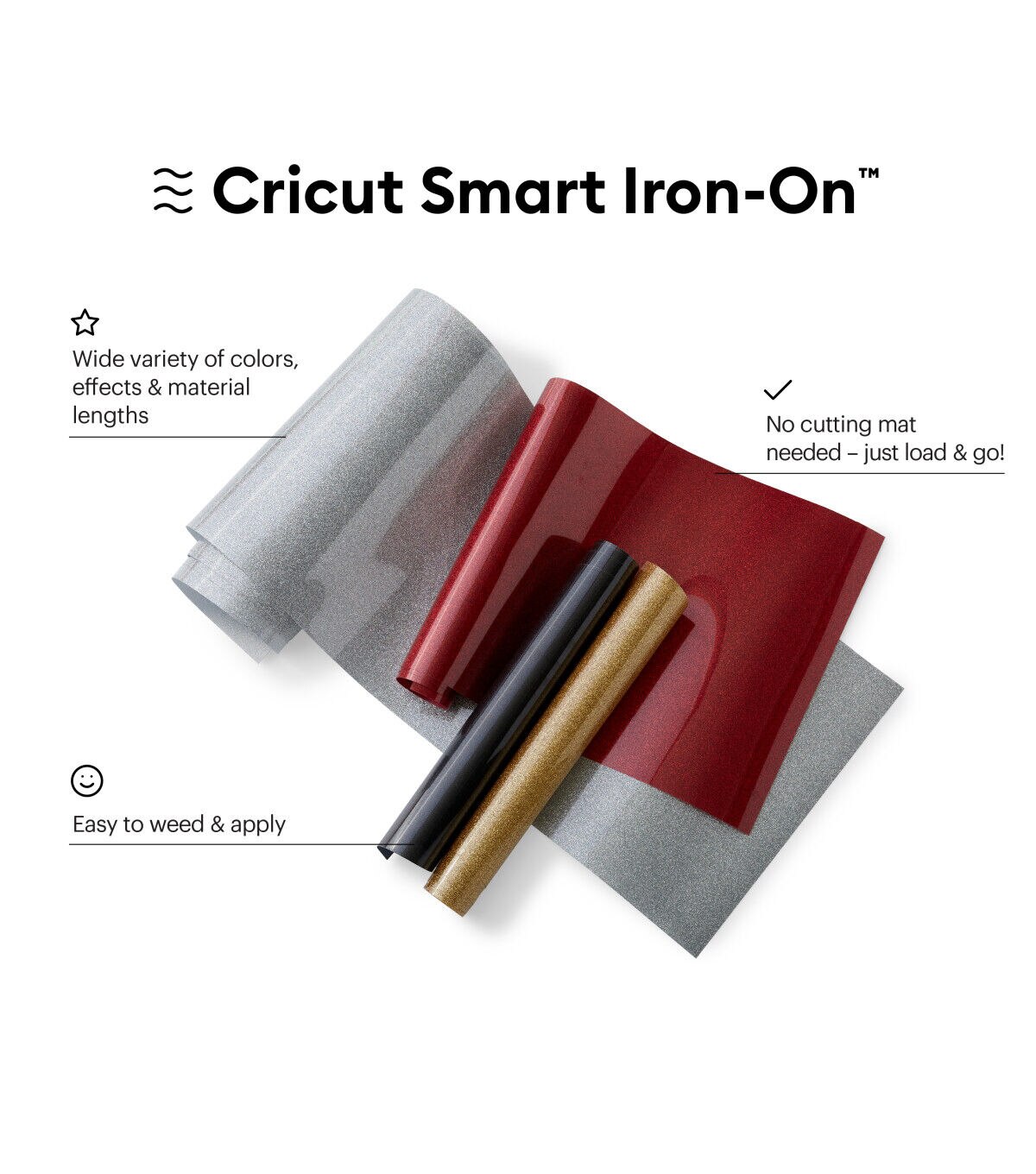 Cricut 13 x 3' Smart Iron On Glitter Heat Transfer Vinyl Roll