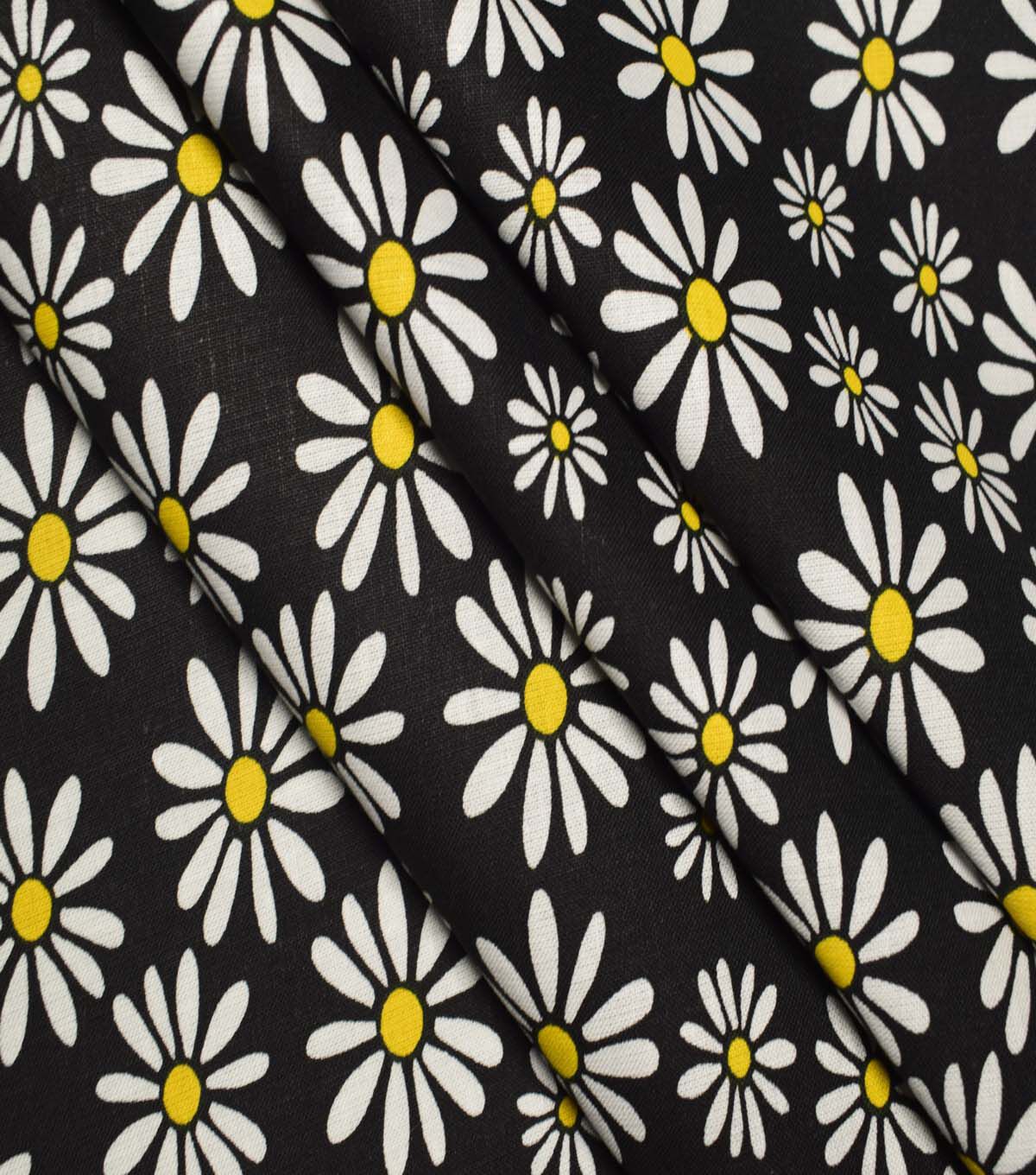 Floral on Black Cotton Fabric by Quilter's Showcase