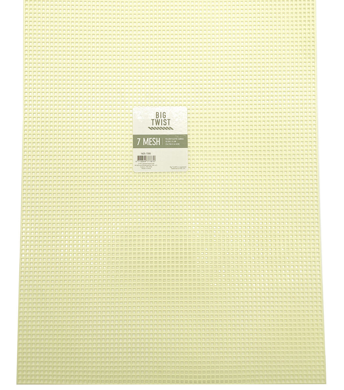 10.5 x 13.5 Yellow 7 Plastic Mesh Embroidery Canvas by Big Twist