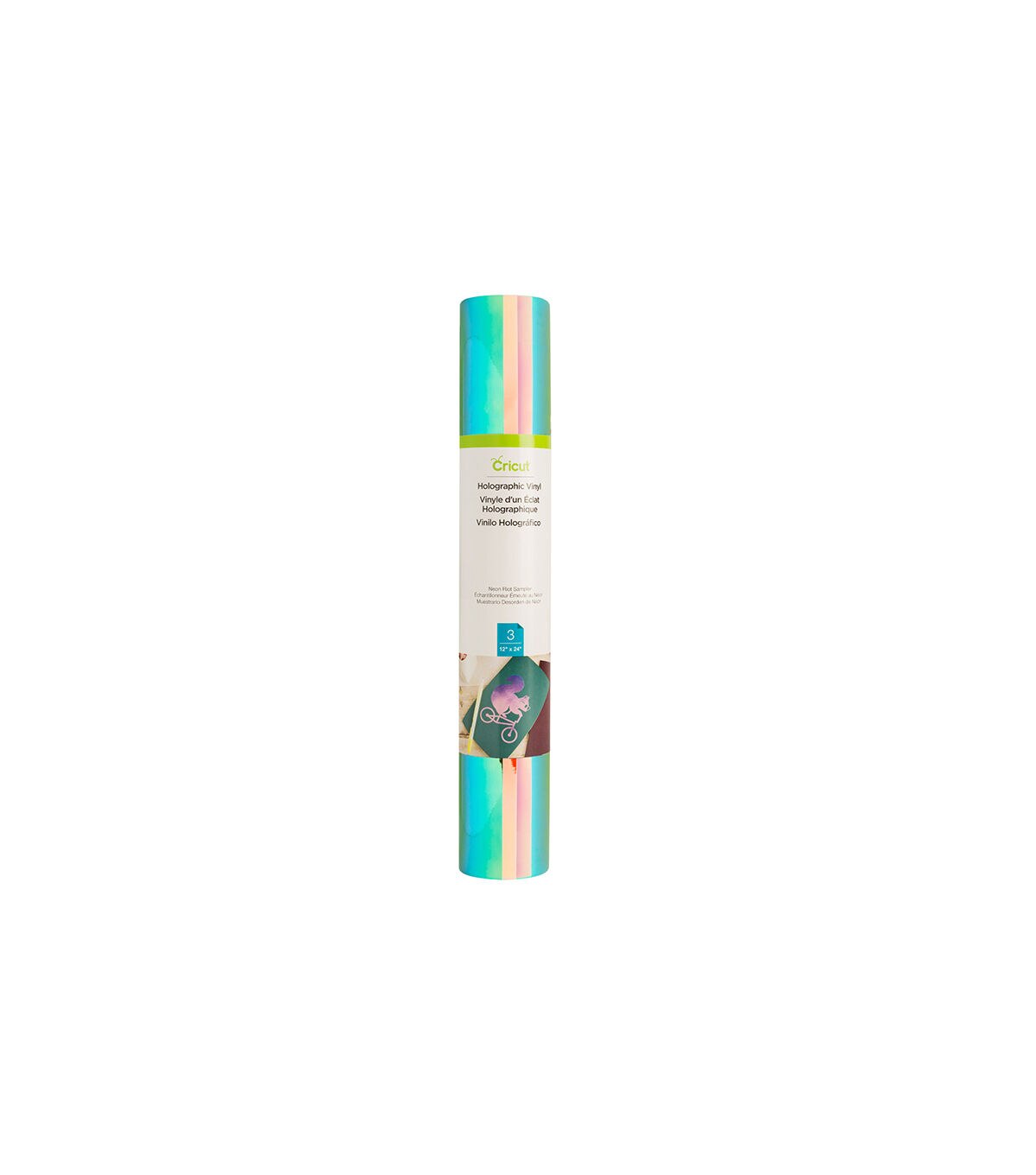 Cricut 12 x 24 Neon Riot Holographic Vinyl Samplers 3ct