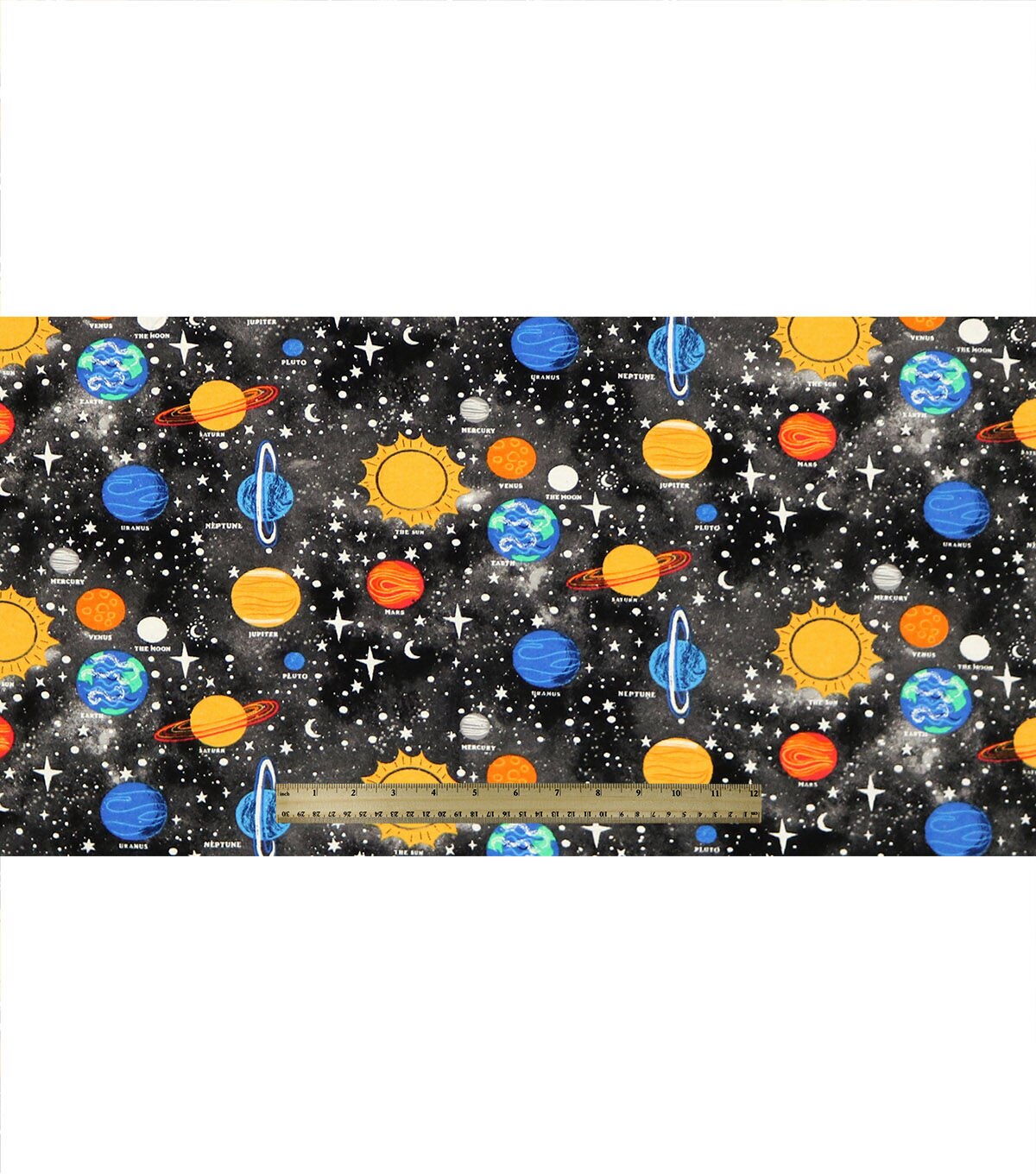 Solar System Names Super Snuggle Flannel Fabric