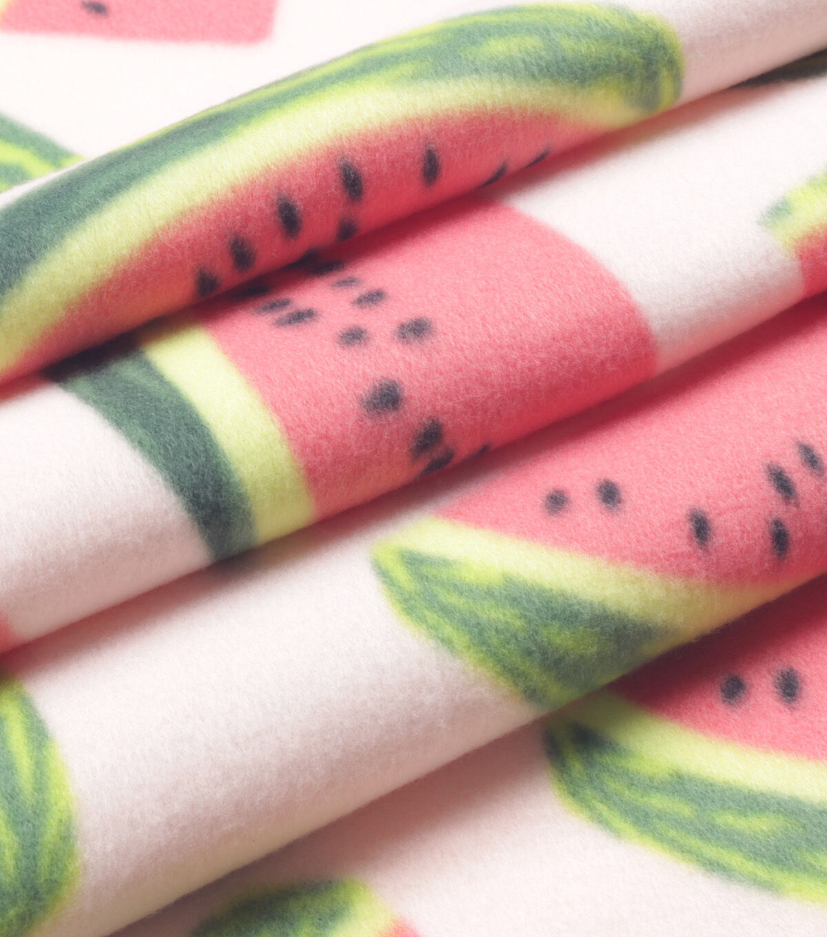 Bold Summer Watermelon Slices on Pink Blizzard Fleece Fabric