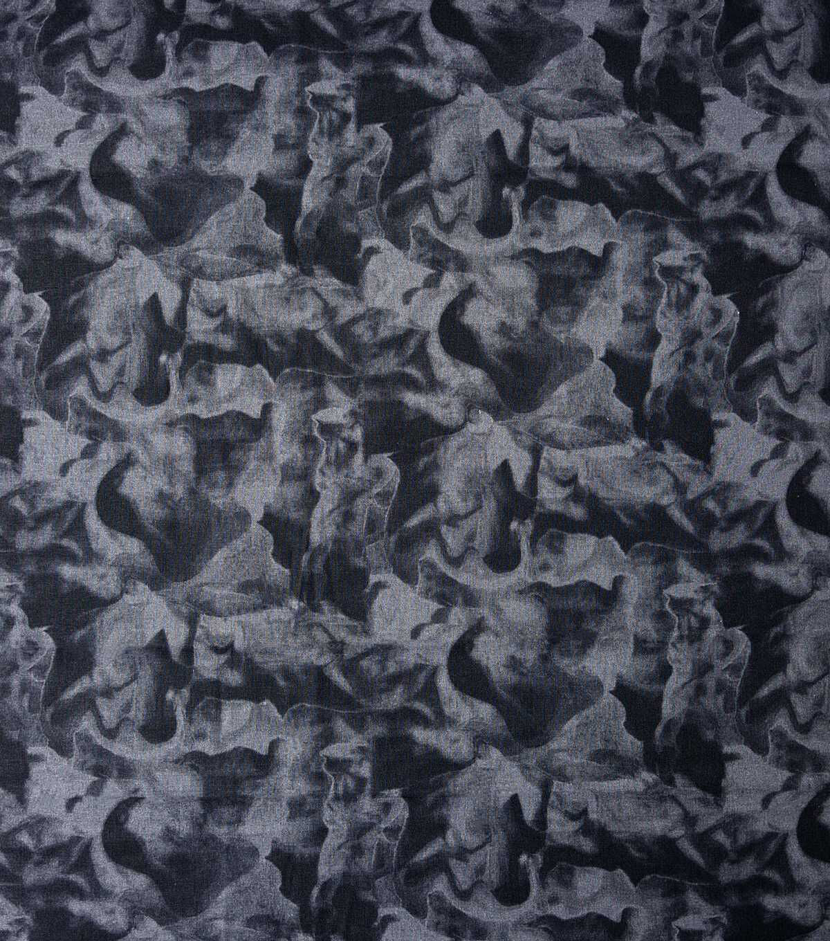 Gray Smokes on Black Quilt Cotton Fabric by Keepsake Calico