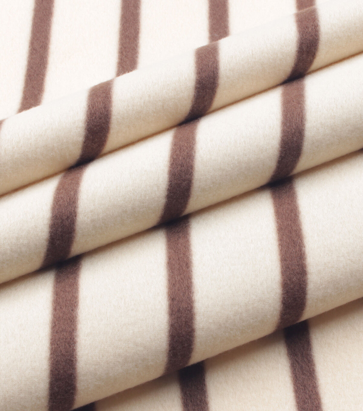 Light Brown Stripe Blizzard Prints Fleece Fabric