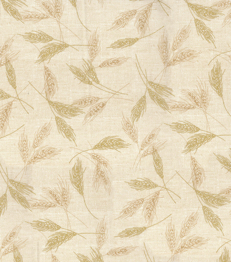 Fabric Traditions Cream Wheat Fall Harvest Glitter Cotton Fabric