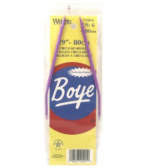 Boye 29 Size 6 Circular Aluminum Knitting Needle Set