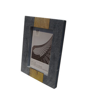 5 x 7 Gray Marble & Wood Tabletop Picture Frame by Place & Time