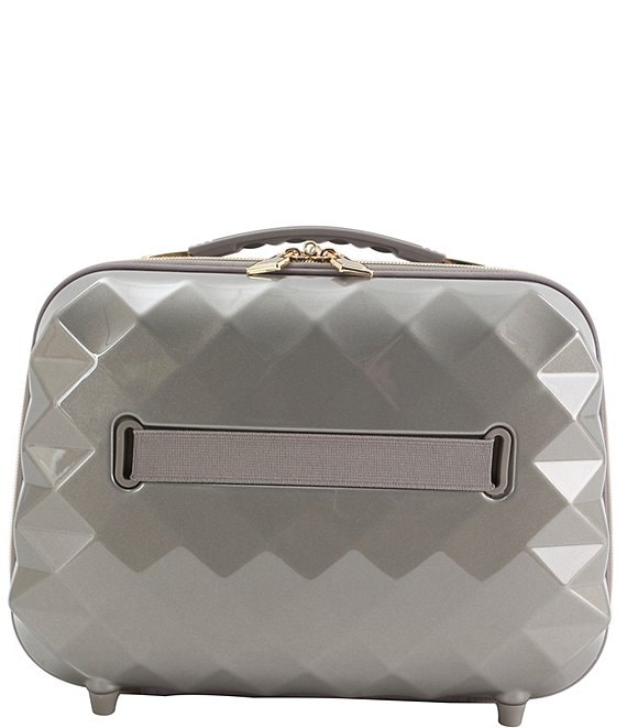 Savoir Collection Grey with Print Leaf Shoulder Strap Travel Beauty Case