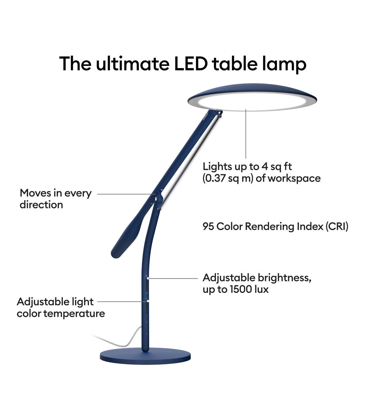 Cricut Bright 360 Ultimate LED Table Lamp - Indigo