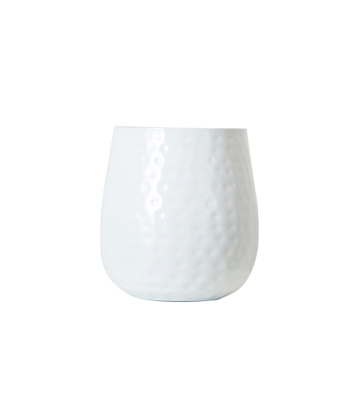 Nearly Natural 7 White Oval Shaped Iron Planter