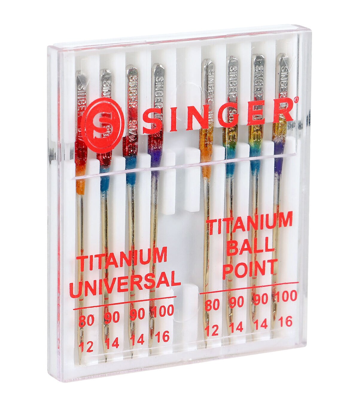 SINGER 48ct Titanium Universal Regular & Ball Point Sewing Needles