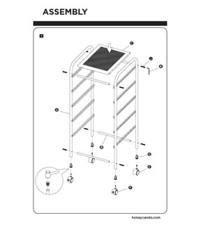 37 Steel Rolling Storage Cart With Clear Plastic 5 Drawers by Top Notch