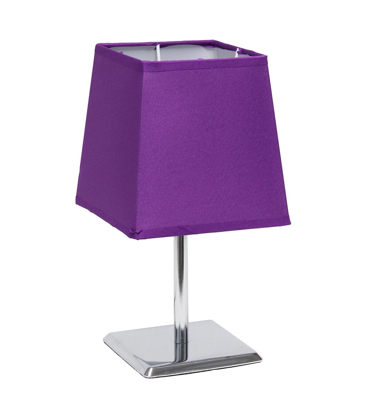 All The Rages Mini Chrome Table Lamp with Squared Empire Fabric Shade