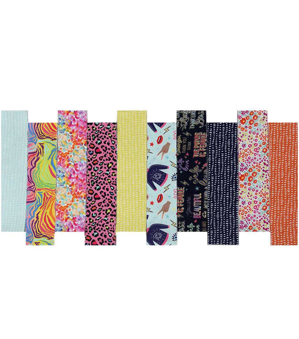 2.5 x 42 Girl Power Cotton Fabric Roll 20ct by Keepsake Calico