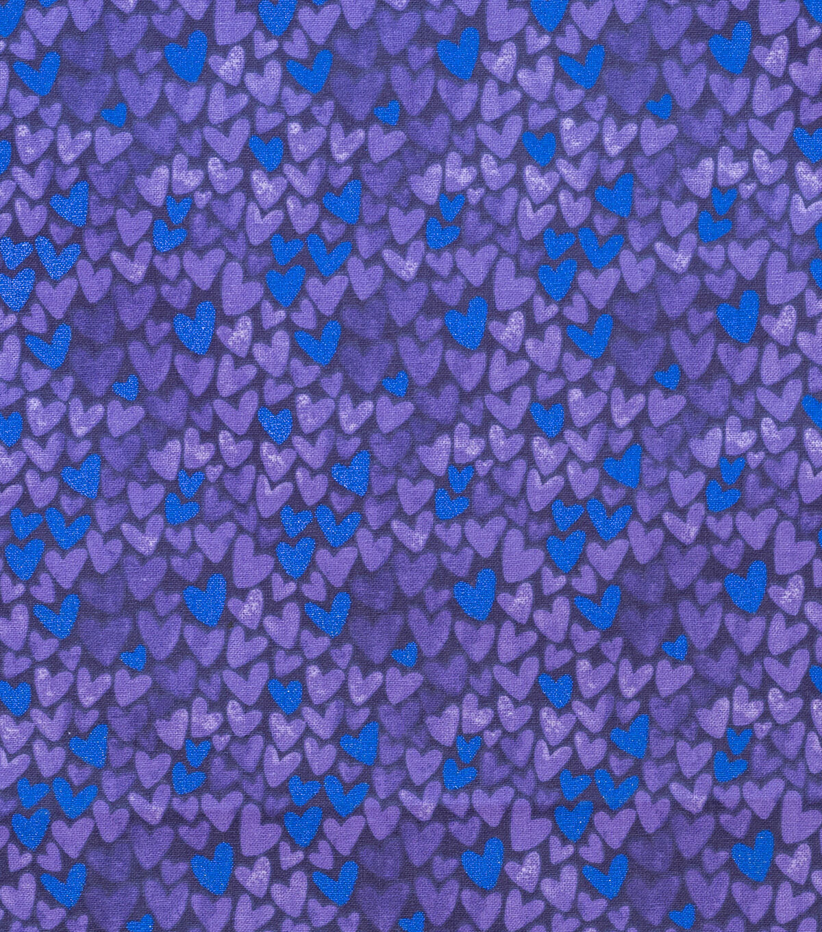 Packed Hearts Purple Quilt Foil Cotton Fabric by Keepsake Calico