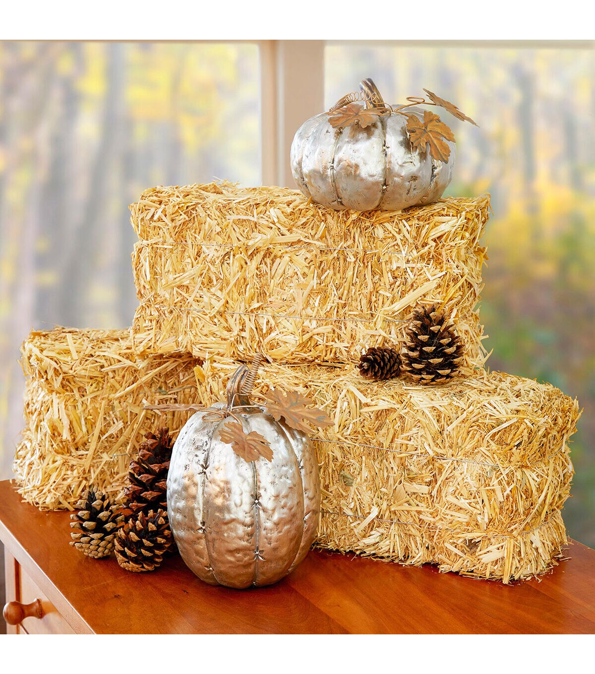 FloraCraft 13 Natural Decorative Straw Bale