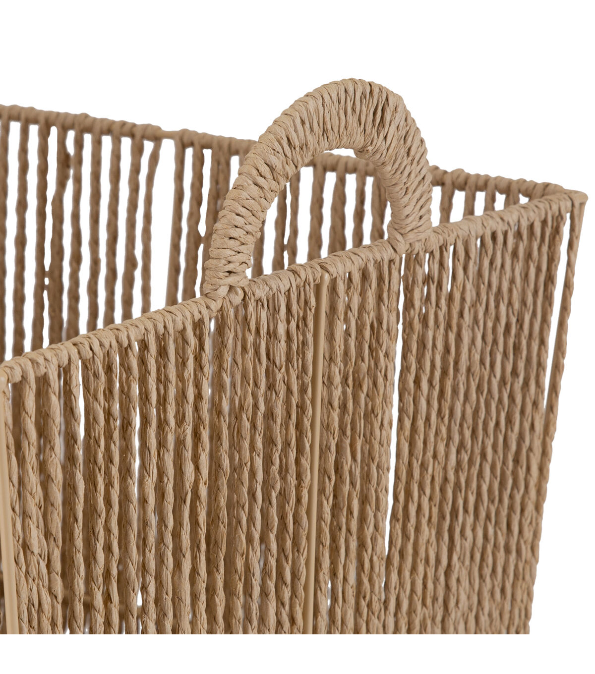 Simplify 12 x 10 Dutch Weave Storage Basket With Round Handles
