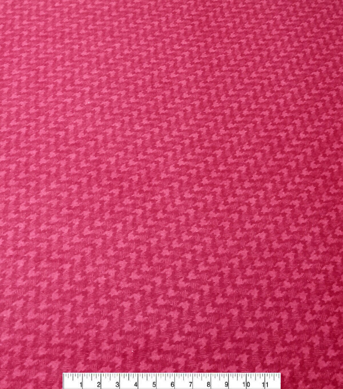 Red Diagonal Houndstooth Super Snuggle Christmas Flannel Fabric