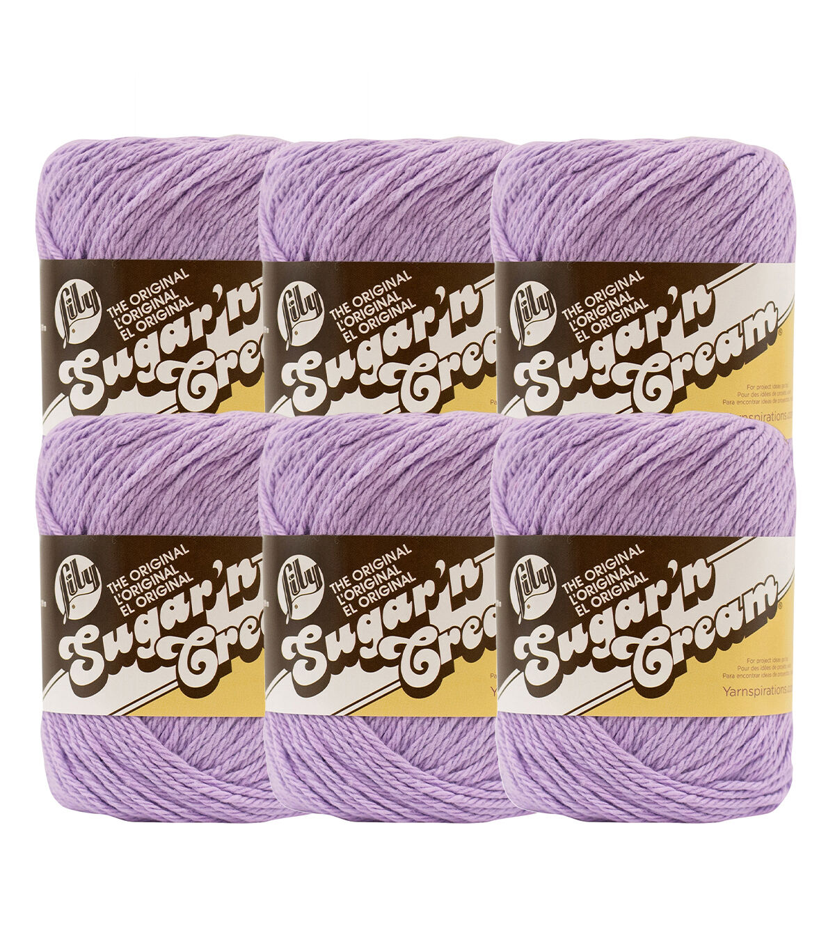 Lily Sugar'n Cream 120yds Worsted Cotton Yarn 6 Bundle