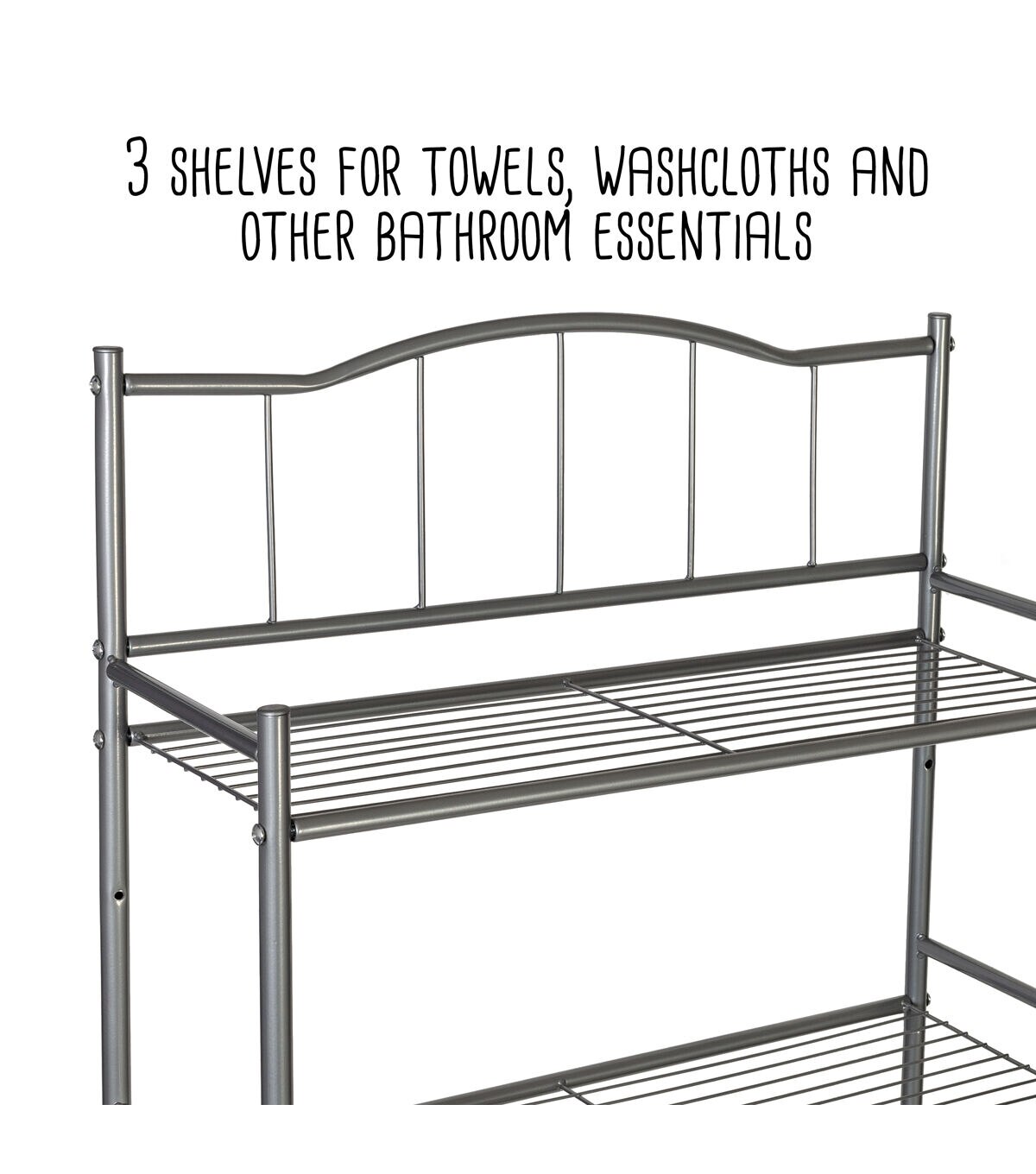 Honey Can Do 23 x 65 Satin Nickel 3 Tier Over The Toilet Space Saver