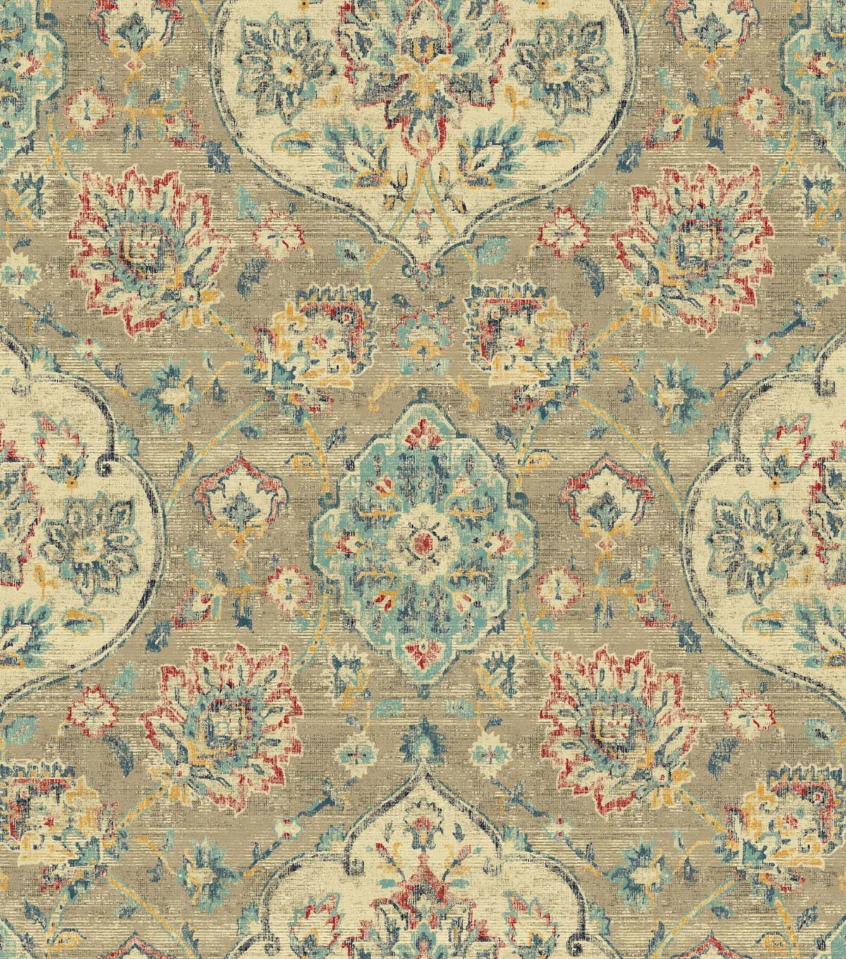 Surface Style 20.5' x 18' Taupe Caspian Peel & Stick Wallpaper