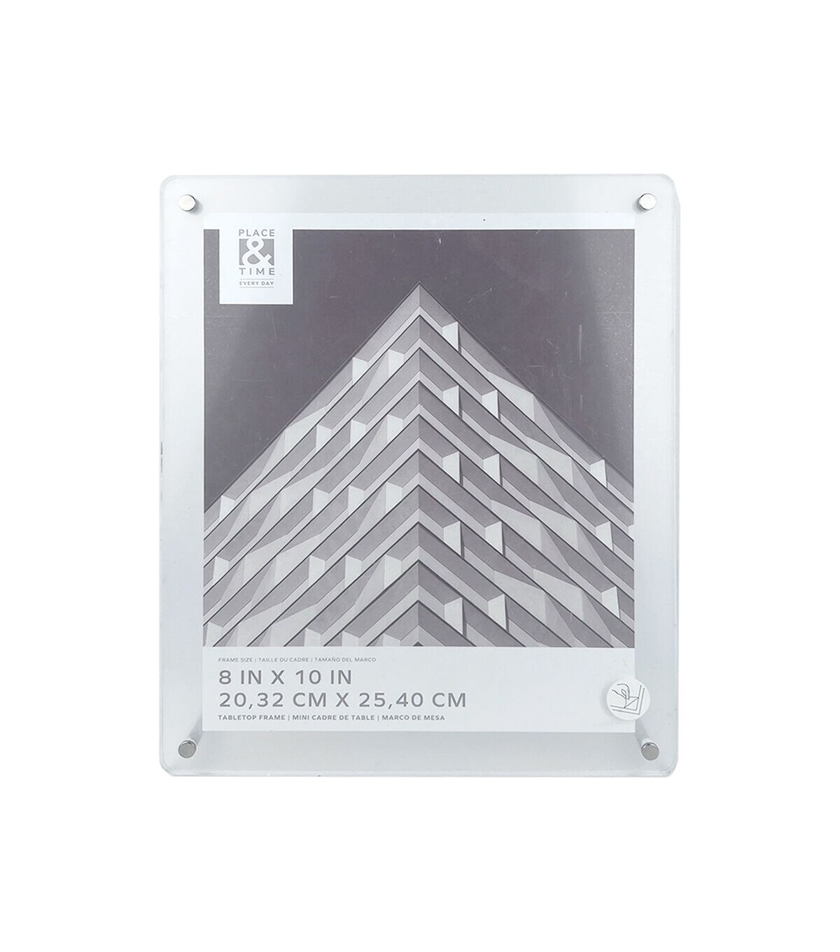 8 x 10 Acrylic Tabletop Picture Frame With Metal Legs by Place & Time