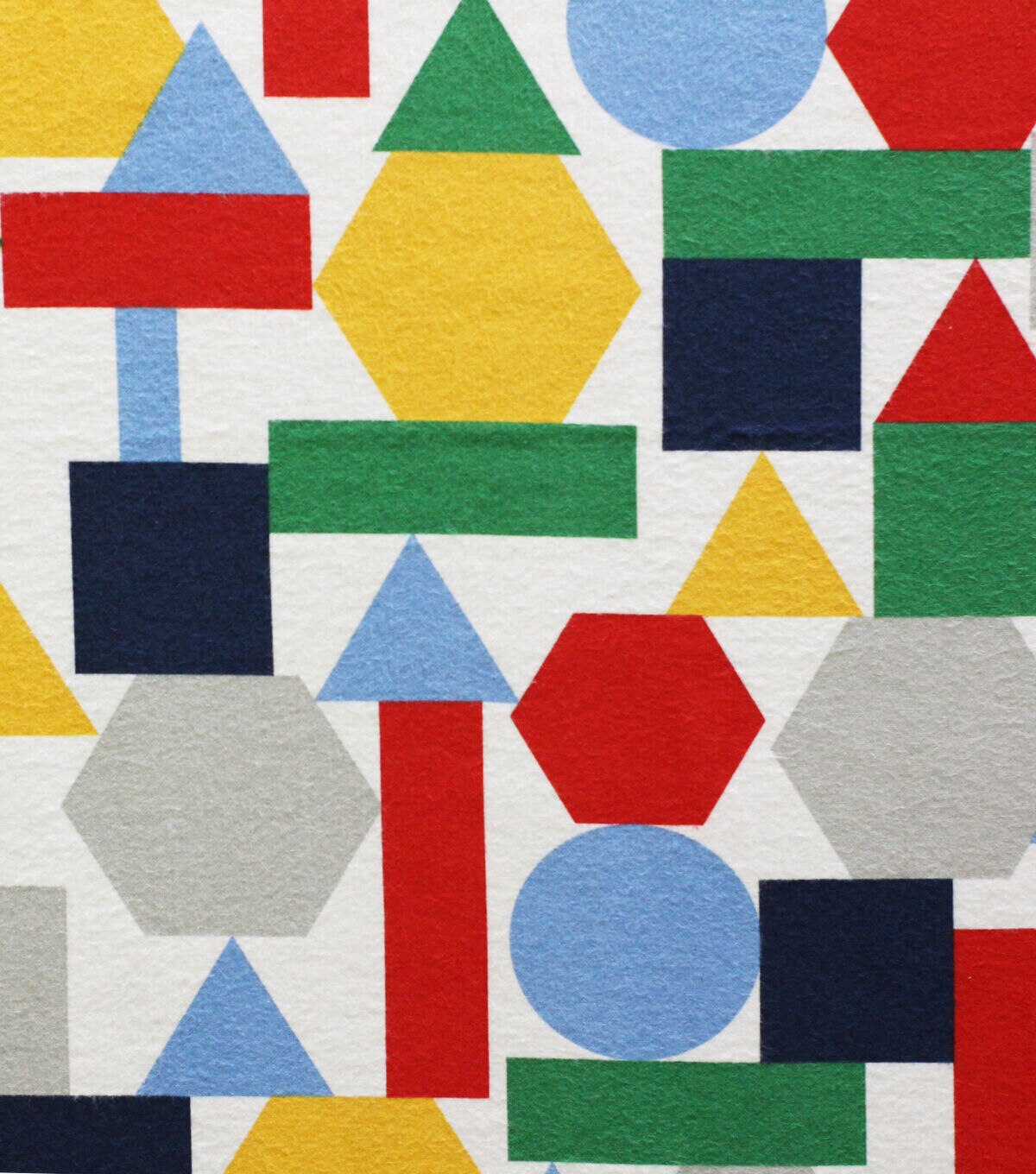 Multi Color Geometric Shapes Super Snuggle Flannel Fabric By POP!