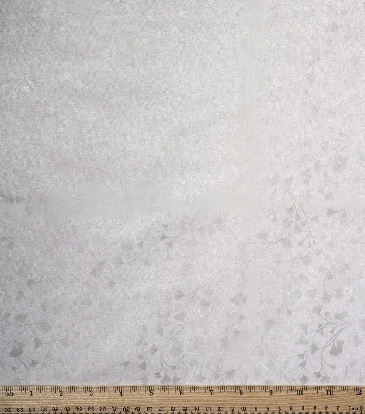White Vines Marble Quilt Foil Cotton Fabric by Keepsake Calico