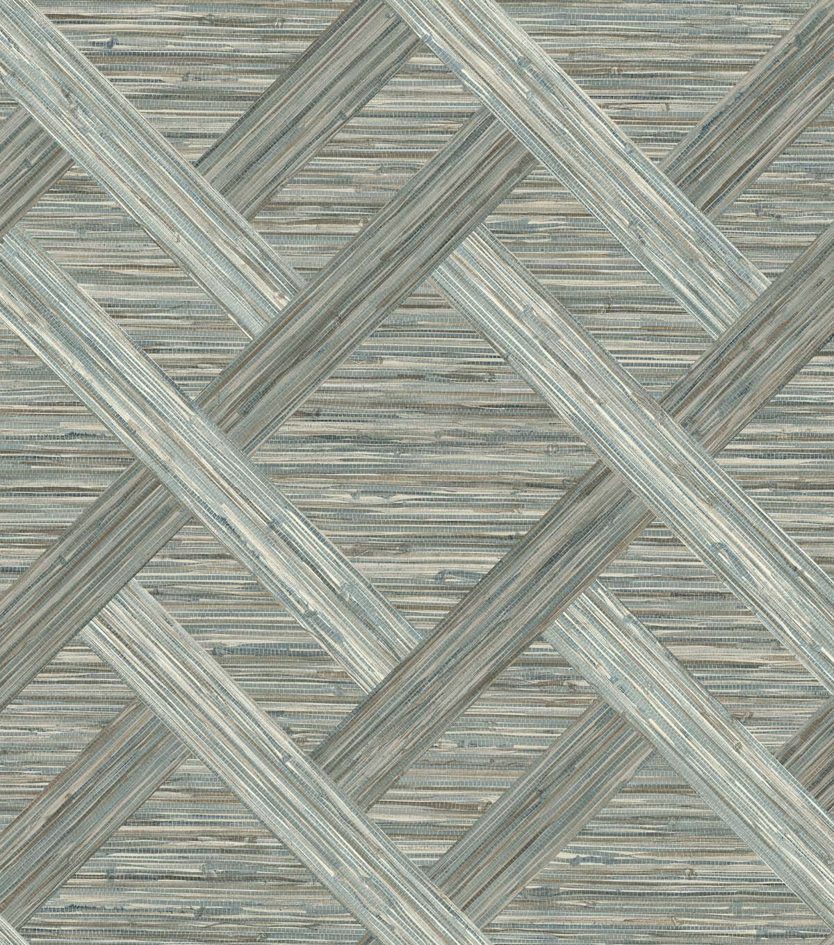 Surface Style 20.5' x 18' Driftwood Java Weave Peel & Stick Wallpaper