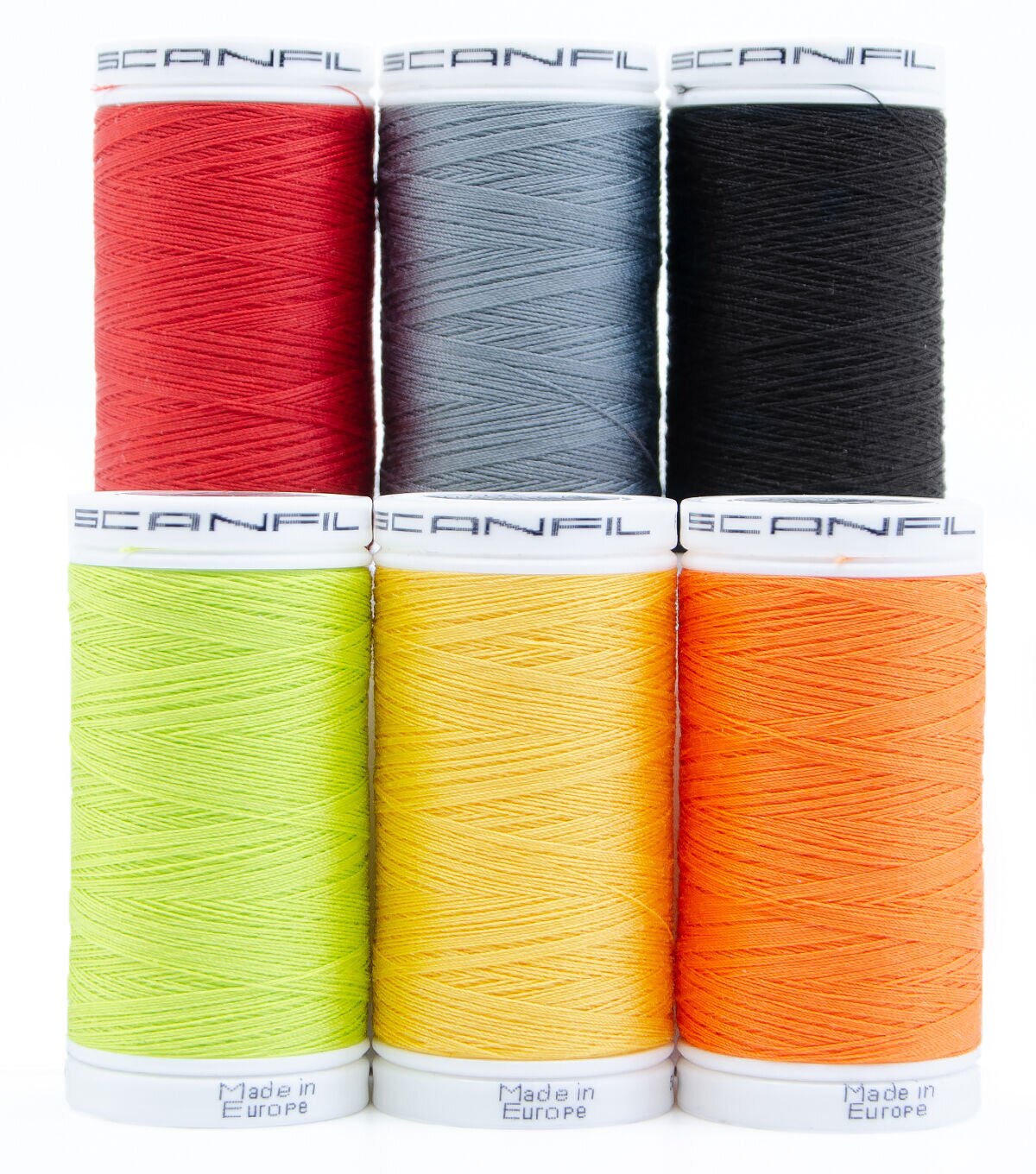 SCANFIL Premium Polyester No. 100 Thread 500 Yds 6ct and Box Costume