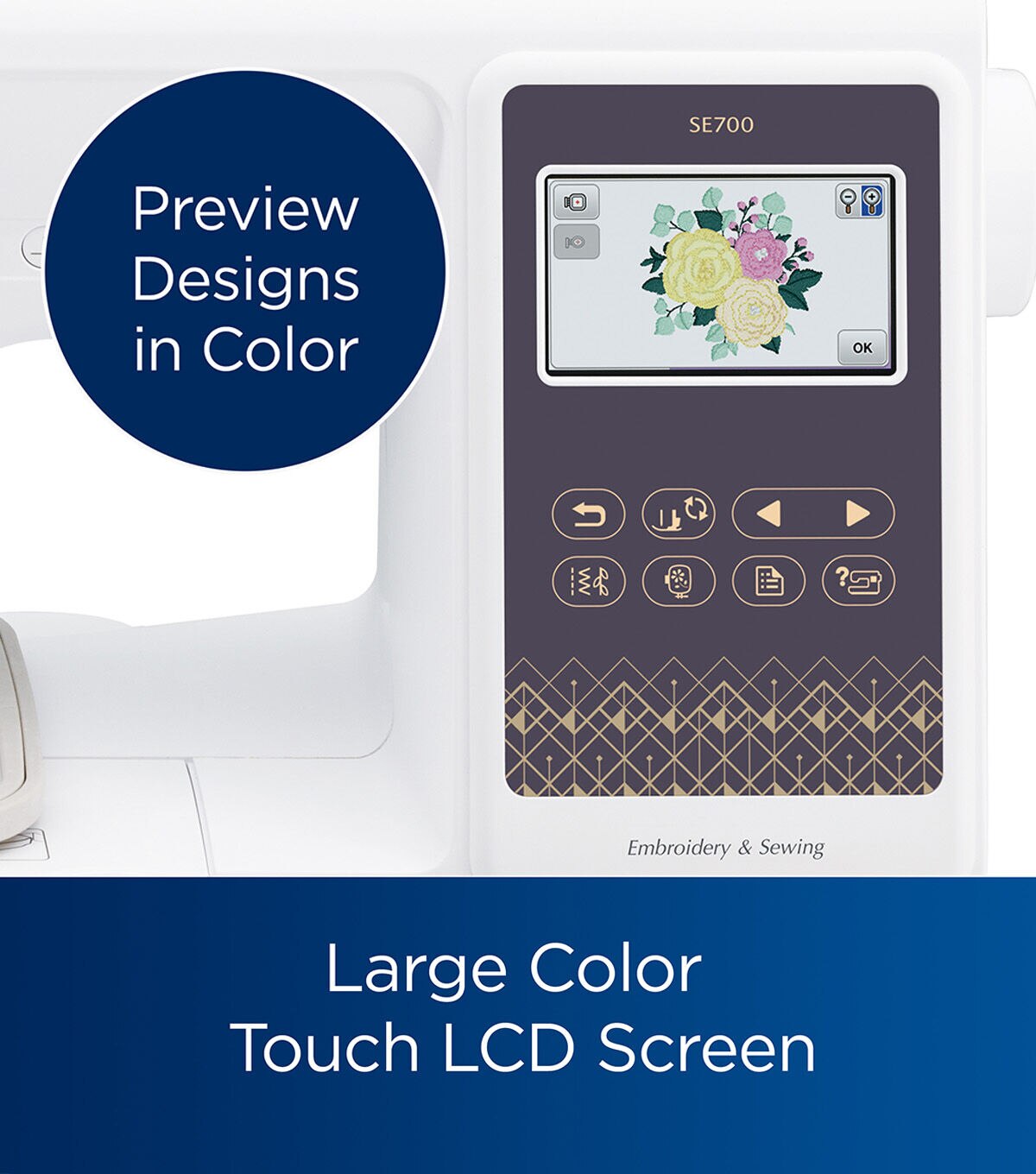 Brother SE700 Computerized Sewing and Embroidery Machine with Artspira App