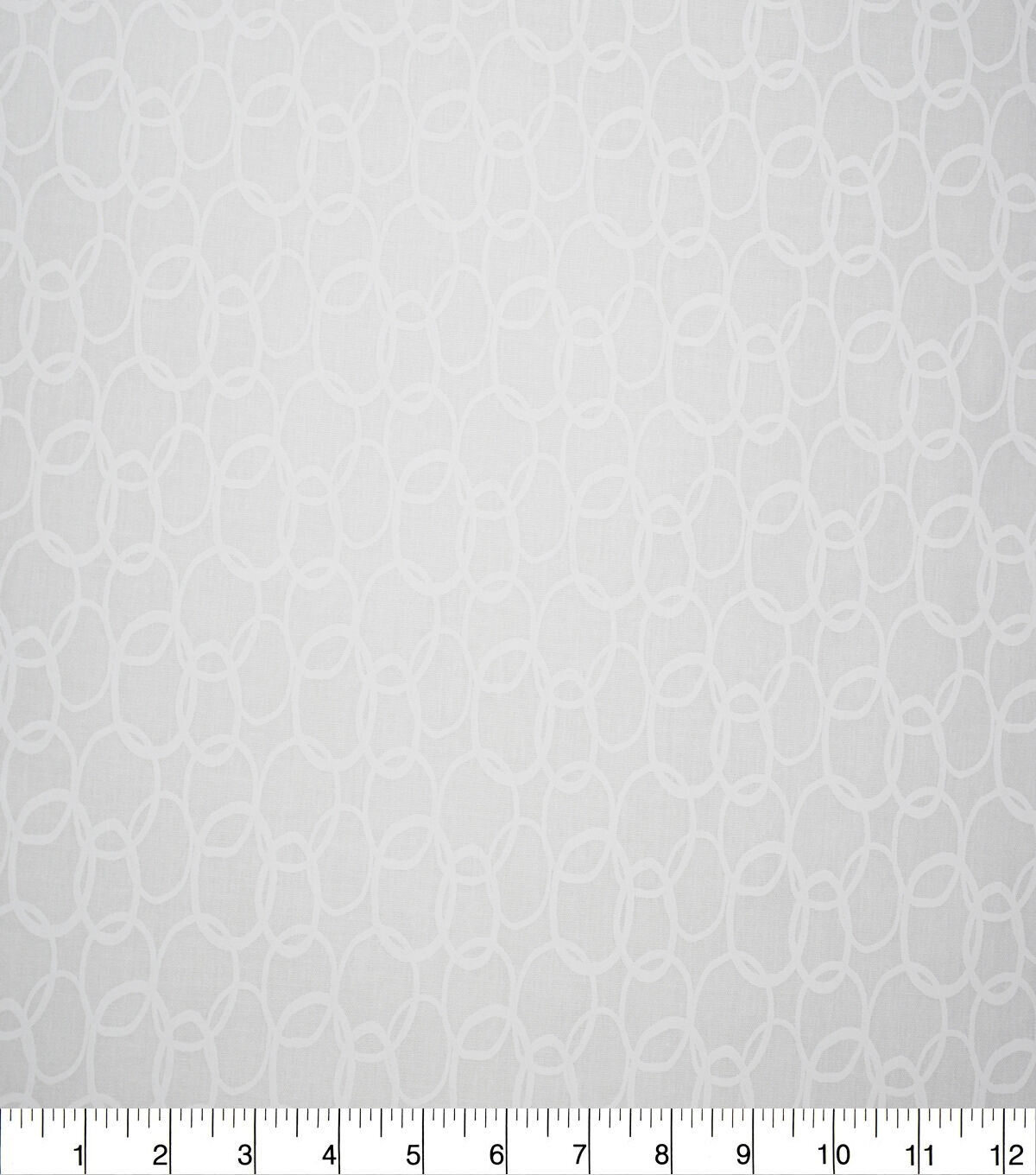 White Linked Circles Quilt Cotton Fabric by Quilter's Showcase