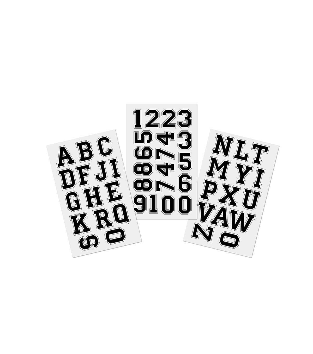 1.75 Iron On Letters & Numbers 3 Sheets by hildie & jo