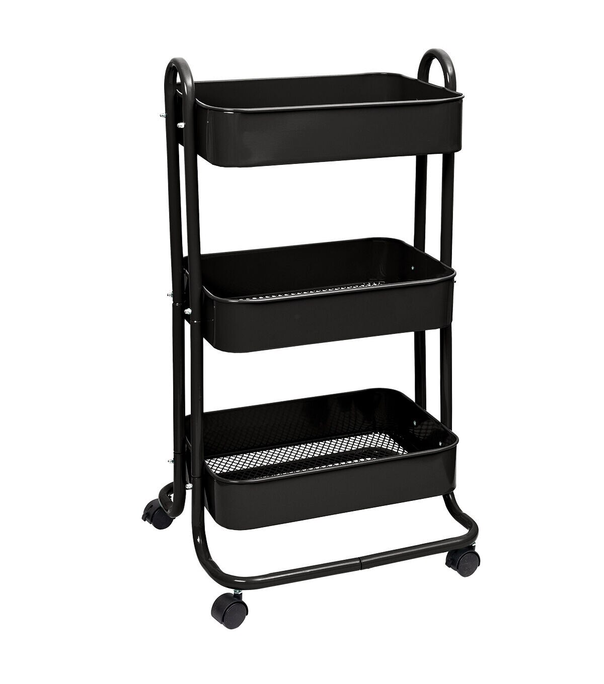 17 Rolling 3 Tier Metal Storage Cart by Top Notch