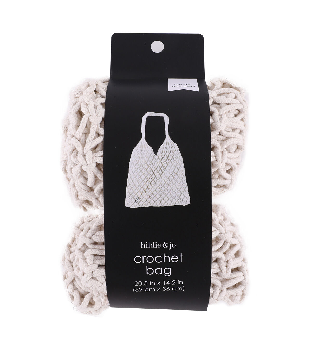 20.5 x 14 Natural Crochet Tote Bag by hildie & jo